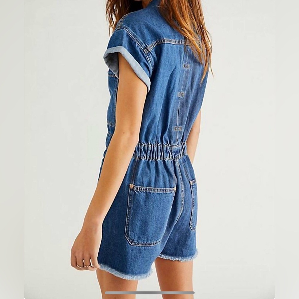 Free People Work Hard Play Harder Romper, XS NWOT - Picture 3 of 5